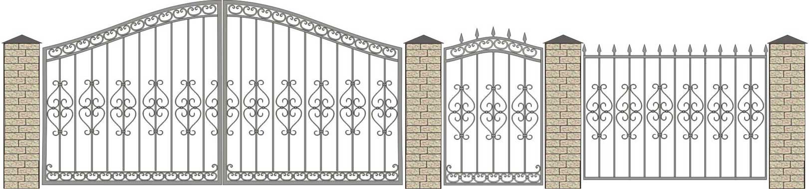 Ворота, забор и калитка 1023
